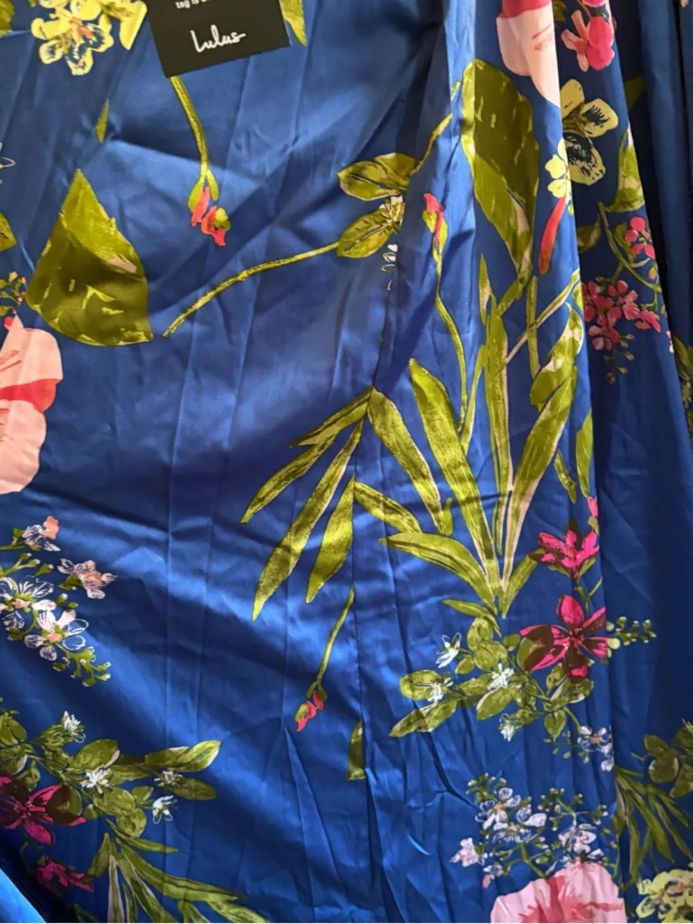 Lulu's Still The One Blue Floral Maxi Dress NWT - Picture 8 of 9